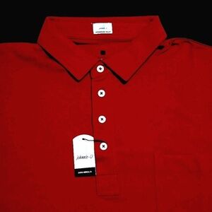 NEW Johnnie-O Short Sleeve Mens XL Crimson Red Stretch Pocket Polo Shirt